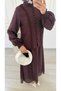 Molly Nelly Women's Button and Lace Voile Stylish Skirt Suit - 2