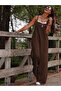 Women's Jumpsuit Dress with Attached Straps - 2