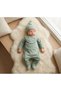 Newborn 100% Cotton Premium 3-Piece Hospital Discharge Set (Overalls, Beanie, Apron) - 7