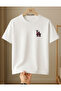 Los Angelas Logo Printed Unisex 100% Cotton Crew Neck Regular T-Shirt