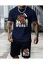 Unisex Oversize Shorts Set Short Sleeve T-Shirt Comfortable Fit Summer Casual Sports
