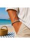 Blk-3038 Howlite Stone Braided Leather Men's Bracelet |   Eos Collective - 2