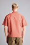 Boxy Fit Apaş Collar Checkered Seersucker Textured Short Sleeve Orange Shirt G4146Ax26Sm - 5