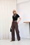 Yüksel Bel Palazzo Leg Oversize Tencel Fabric Trousers - 2