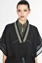 Khaki Long Pareo with Embroidery Detail on the Collar 1008 - 6