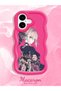 iPhone 16 Compatible Case Camera Protector Red Silicone Couple Phone Case Girl Pattern - 2