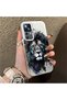 Mi 12t Compatible Silicone Edge Hard Back Case Couple Phone Case with Lion Pattern - 3