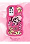 Redmi 10 Compatible Case Camera Protector Red Silicone Couple Phone Case Floral Pattern - 2