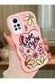 Redmi Note 12 Pro 4g Compatible Case Camera Protector Pink Silicone Couple Phone Case Floral Pattern