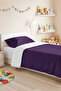 Purple Quilted Single Pique Set - Plain Modern Plum 160X220 cm Seasonal Bedspread - 5