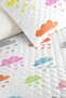 Colorful Cloud Pastel Young Room Single Pique Set-Colorful Minimal 160X220Cm Quilted Summer Coverlet - 3