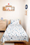 Blue Pine Tree Young Room Single Pique Set-Nordic Pink 160X220 cm Quilted Bedspread - 6