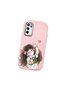 Oppo A54S Compatible Case Camera Protective Pink Silicone Couple Phone Case Girl Patterned - 3