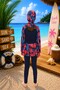 Three-Piece Girls' Hijab, Skirt, Long Tights, Hijab Closed Swimsuit - 4