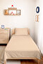 Cream Minimal Young Room Single Pique Set - Quilted Beige 160X220 cm Seasonal Bedspread - 4