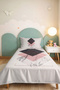 Geometric Modern Gray Young Room Single Pique Set-Powder Marble 160X220Cm Quilted Bedspread - 5