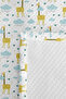 Yellow Giraffe Children's Room Single Pique Set - Cloudy Pastel Blue 160X220 cm Quilted Bedspread - 7