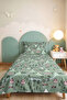 Mountain Forest Green Children's Room Single Pique Set-Pastel Pink Mint 160X220Cm Quilted Summer Coverlet - 8