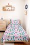 Flamingo Tropical Pink Girls' Pique Set - Cactus Pineapple Mint Baby Room Bedspread 160X220 cm - 8