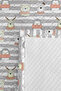 Gray Children's Room Pique Set with Panda Figure - Pastel Modern 160X220 cm Quilted Bedspread - 7