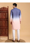 Mens Ombre Thread Work Cotton Kurta Set - 2