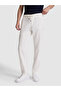 Ecru Relax Fit Waist Lace-Up Linen Blend Canvas Trousers 50321088-Vr019 - 2