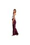 Women's High-Waisted Plaid Wide-Leg Trousers – Classic & Chic, Claret Red - 4