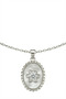 316L Steel Silver Pearlescent Flower Locket Necklace - 2