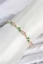 Brass Gold Color Pink Zircon Stone Flower Model Women's Bracelet - Ebj260701W44132 - 2