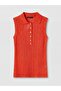 Lcw Everyday Red Polo Neck Women's Knitwear Undershirt - 5