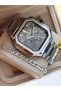 Kare, Functions Active, in Stylish Box, Smoked Steel Cord, Smoked Dial, Men's Wristwatch with Calendar + Chain Bracelet - 3