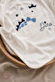 Unisex Baby Dino Embroidered 90x80 Cm Double Layer Cotton Combed Baby Blanket - 3