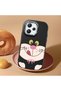 Redmi 12 Compatible Case Camera Protective Black Silicone Couple Phone Case with Cute Pattern - 2