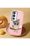 Vivo Y19S Compatible Case Camera Protective Pink Silicone Couple Phone Case Owl Patterned - 2