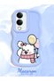 Vivo Y19E Compatible Case Camera Protector Blue Silicone Couple Phone Case Cat Pattern - 2