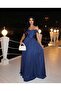 Imported Glittery Shiny Yoryo Chiffon Fabric Back Zipper Detailed Lined Special Design Maxi Dress - 3