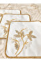 Linen Fabric Coffee Side Presentation Napkin, Cocktail Napkin, Coffee Side Presentation Napkin, Presentation Holder, Coaster with Bead and Stone Embroidery - 2