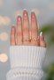 Gold Color Heart and Leaf Detailed 2-Piece Women's Ring Set - 2