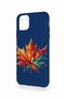 iPhone 11 Pro Max Compatible Colorful Leaf Pattern Silicone Case - 4