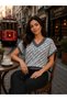Sfg Life Moda Women's V-Neck Square Patterned Stylish Sweater - 3