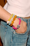 Set of 4 Beaded Elastic Bracelets