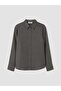 Lcw Everyday Gray Women's 100% Linen Shirt - 4