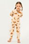 Girl's Cute Puppy Cream Shirt Pajama Set Rp3908-C-V1 - 8