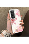 Redmi 15 5g Compatible Silicone Edge Hard Back Case Couple Phone Case with Floral Pattern - 3