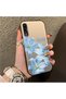 Samsung Galaxy A30S Compatible Silicone Edge Hard Back Case Couple Phone Case with Floral Pattern - 3