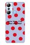 Infinix Hot 20I Compatible Red Polka Dot Patterned Transparent Phone Case