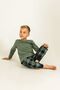 Boy's Pajama Set Printed Green Long Sleeve Pajama Set Us2647-C-V2 - 7