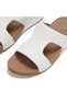 Lulu Leather H Bar Slides For Womens - 2