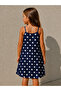 Girl's Thin Straps Wrinkled Polka Dot Summer Dress - 2