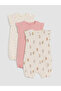 Two Mt Shop Quality Patterned Baby Girl Jumpsuit 3-Piece Set